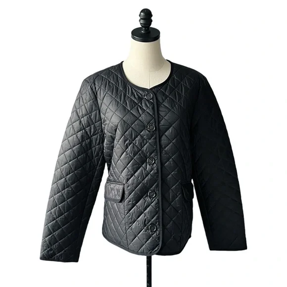 J. Crew Black Quilted Lightweight Lady Jacket14 NEW